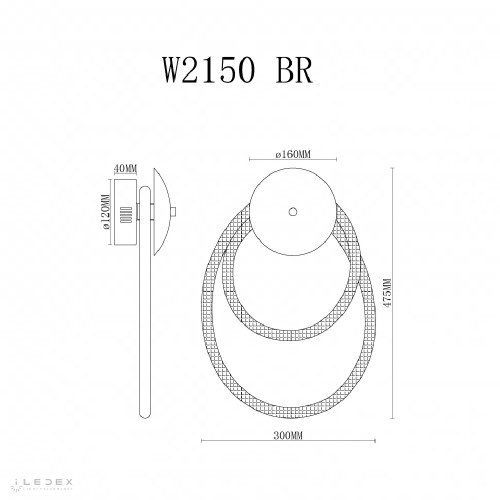 Настенный светильник iLedex Cross W2150 BR изображение в интернет-магазине Cramer Light фото 2