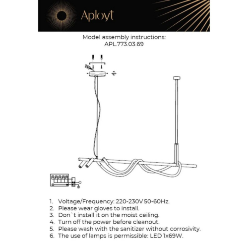 Подвесной светильник Aployt Sindrillon APL.773.03.69 изображение в интернет-магазине Cramer Light фото 3