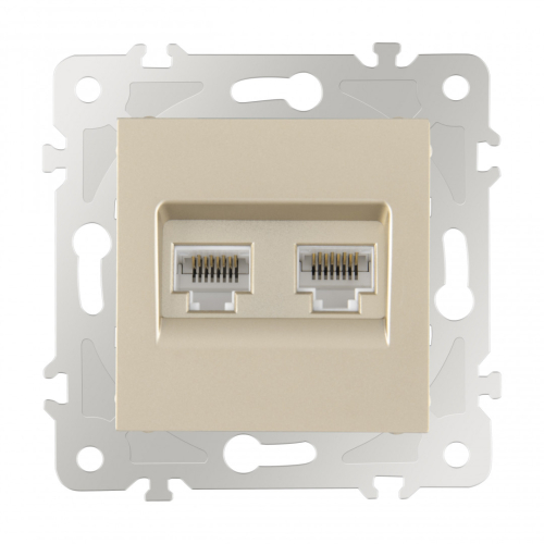 Розетка двойная RJ45 Arte Milano 203.45-2.shampan дополнительное фото фото 6