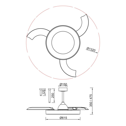 Люстра-вентилятор Mantra Niseko Fan 9057 изображение в интернет-магазине Cramer Light фото 4