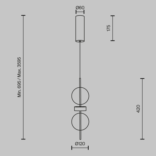 Подвесной светильник Maytoni Double Moon MOD478PL-L8B3K изображение в интернет-магазине Cramer Light фото 15