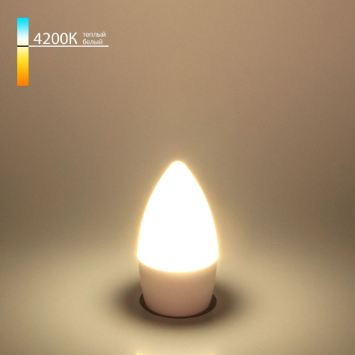 Лампа светодиодная Elektrostandard E27 6W 4200K свеча матовая 4690389055287 изображение в интернет-магазине Cramer Light фото 2