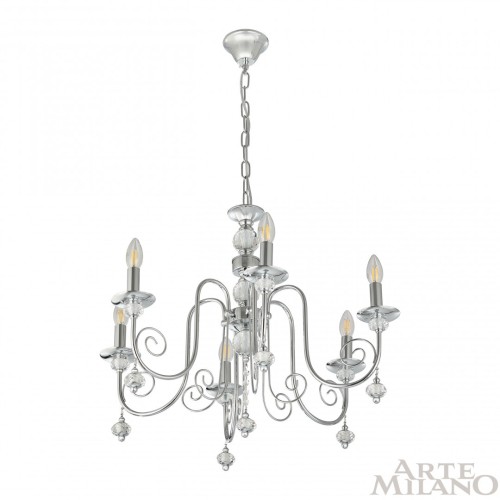 Подвесная люстра Arte Milano 346109/6 CR изображение в интернет-магазине Cramer Light фото 4