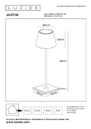 Уличный светильник Lucide Justin 27888/04/30 дополнительное фото фото 9