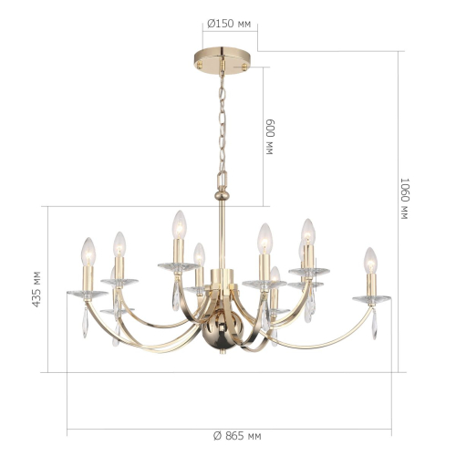 Подвесная люстра ST Luce Элеганс SL1405.203.10 изображение в интернет-магазине Cramer Light фото 6