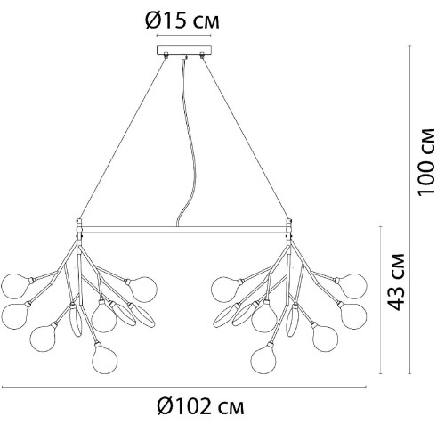 Подвесная люстра Arte Lamp Candy A7272SP-45GO изображение в интернет-магазине Cramer Light фото 3