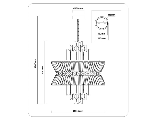 Подвесная люстра Ambrella Light High Light Crystal LH41020 изображение в интернет-магазине Cramer Light фото 7