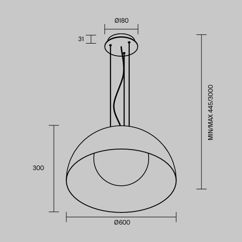 Подвесной светильник Maytoni Batten MOD472PL-L33B3K изображение в интернет-магазине Cramer Light фото 6