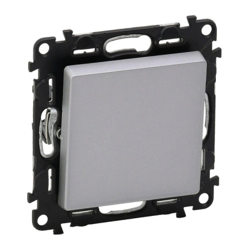 Переключатель одноклавишный Legrand Valena Life 10А 250В алюминий 752606 дополнительное фото