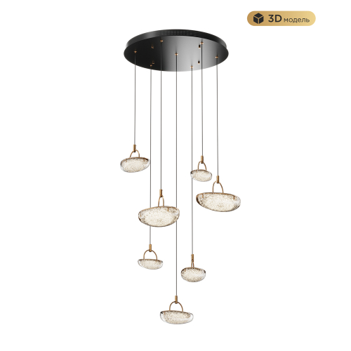 Каскадная люстра Modestyle MS.2326.7 BK изображение в интернет-магазине Cramer Light