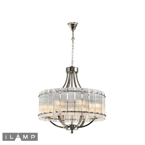 Подвесная люстра iLamp Silverstone P9504-6 Nickel изображение в интернет-магазине Cramer Light