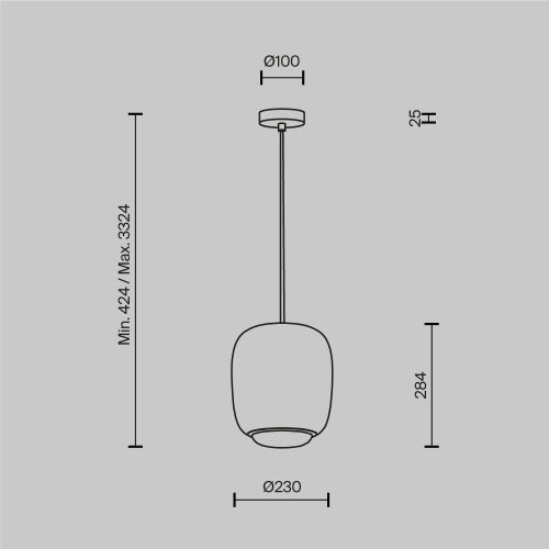 Подвесной светильник Maytoni Brio MOD466PL-L12GR3K изображение в интернет-магазине Cramer Light фото 2