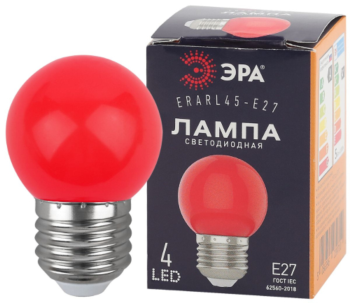 Лампа светодиодная Эра E27 1W 3000K ERARL45-E27 Б0049575 изображение в интернет-магазине Cramer Light