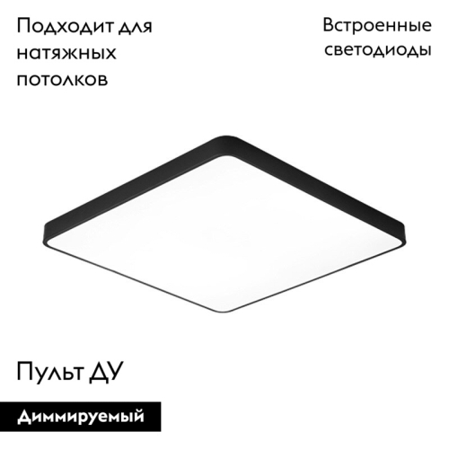Потолочный светодиодный светильник Arte Lamp Scena A2669PL-1BK изображение в интернет-магазине Cramer Light фото 2