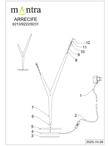 Настольная лампа Mantra Arrecife 9213 изображение в интернет-магазине Cramer Light фото 9
