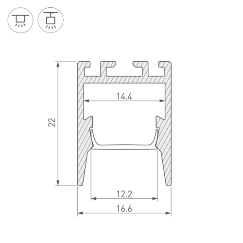 Профиль Arlight PDS-ZM 032855 изображение в интернет-магазине Cramer Light фото 2