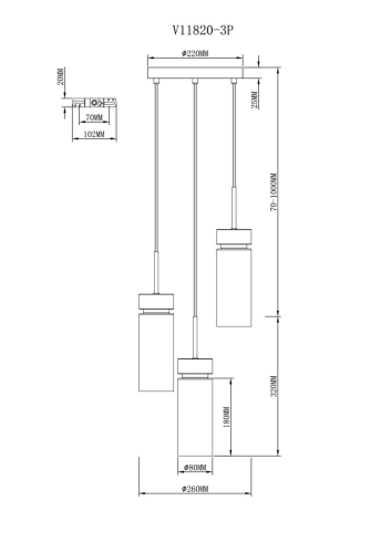 Подвесной светильник Moderli Almero V11820-3P изображение в интернет-магазине Cramer Light фото 7