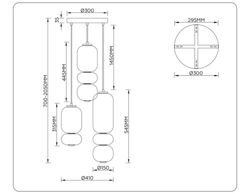 Подвесной светильник Ambrella Light High Light Modern LH11036 изображение в интернет-магазине Cramer Light фото 6