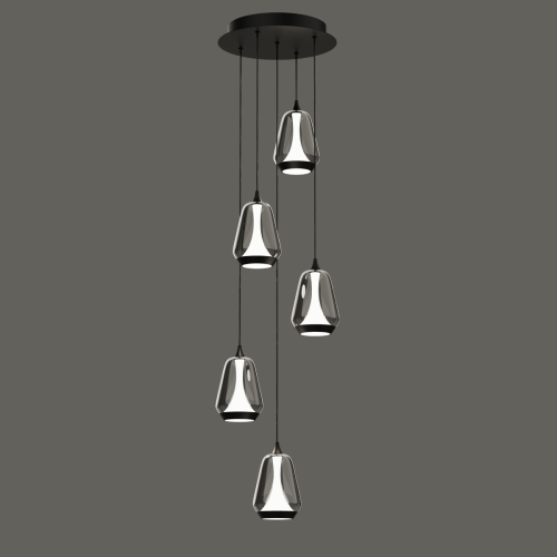 Каскадная люстра Delight Collection MD24001011-5A black/smoky изображение в интернет-магазине Cramer Light