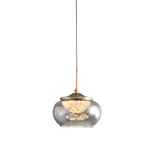 Подвесной светильник Delight Collection MT9128-1H gold/smoke изображение в интернет-магазине Cramer Light