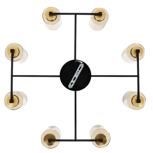 Потолочная люстра Arte Lamp Leo A7027PL-8BK изображение в интернет-магазине Cramer Light фото 7
