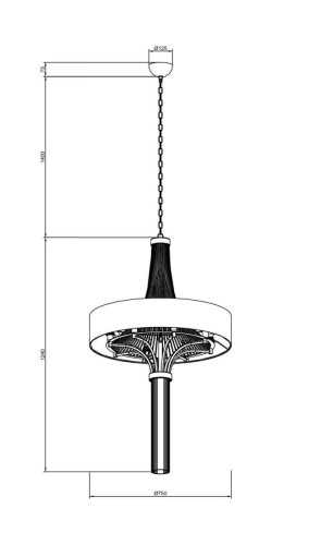 Подвесная люстра Lucia Tucci Cosmopolitan 2970.8 Black изображение в интернет-магазине Cramer Light фото 2