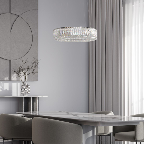 Подвесная люстра Eurosvet Iride 101007 LED хром a071458 изображение в интернет-магазине Cramer Light фото 5