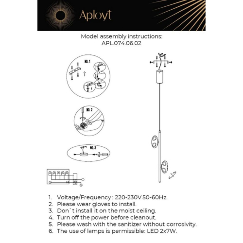 Подвесной светильник Aployt Tereze APL.074.06.02 изображение в интернет-магазине Cramer Light фото 2