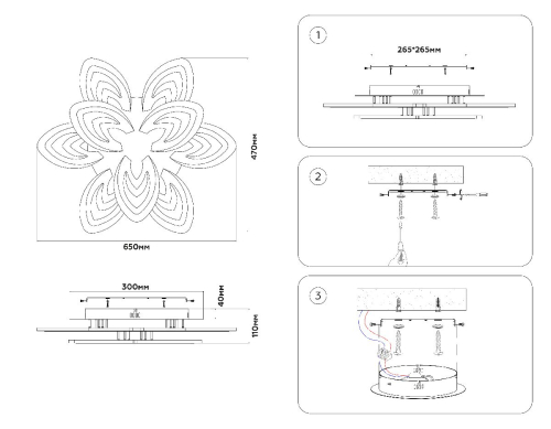 Потолочная люстра Ambrella Light Acrylica Original FA4547 изображение в интернет-магазине Cramer Light фото 10