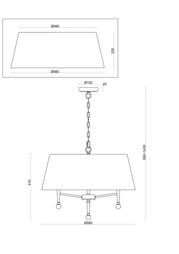 Подвесная люстра Freya Rosemary FR5190PL-05BS1 изображение в интернет-магазине Cramer Light фото 2