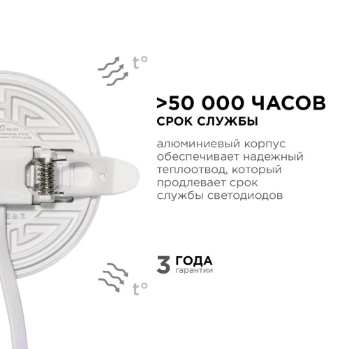 Встраиваемая светодиодная панель безрамочная Apeyron FLP 06-102 изображение в интернет-магазине Cramer Light фото 9