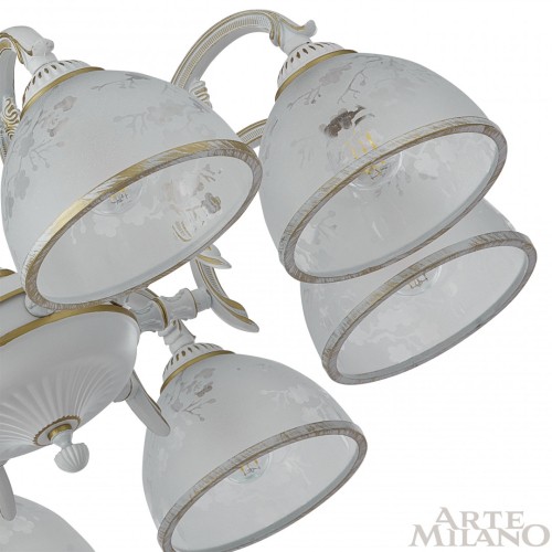 Подвесная люстра Arte Milano 349737/8 WT+G изображение в интернет-магазине Cramer Light фото 7