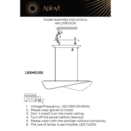 Подвесная люстра Aployt Klasild APL.078.03.30 изображение в интернет-магазине Cramer Light фото 2