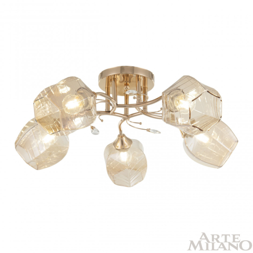 Потолочная люстра Arte Milano Amalfi 328106/5 FG изображение в интернет-магазине Cramer Light фото 2