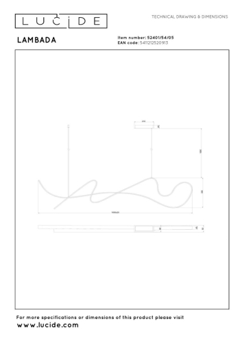 Подвесной светильник Lucide Lambada 52401/54/05 изображение в интернет-магазине Cramer Light фото 8