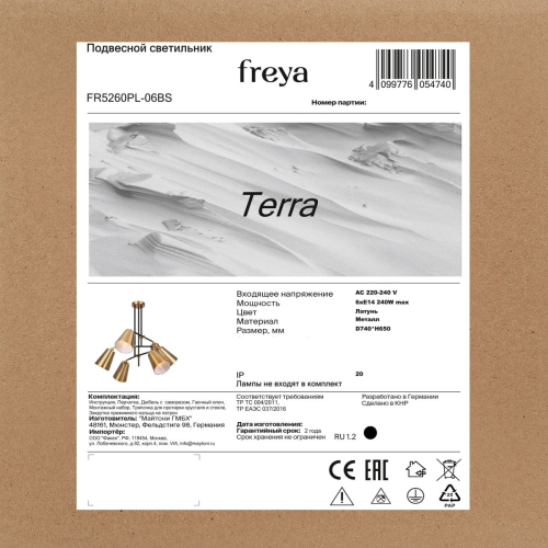 Потолочная люстра Freya Terra FR5260PL-06BS изображение в интернет-магазине Cramer Light фото 9