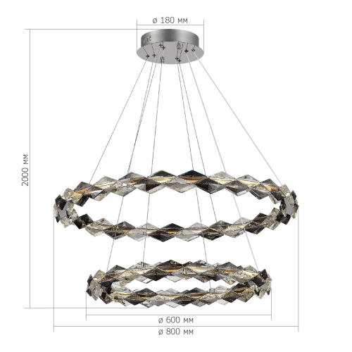Подвесная люстра ST Luce Diamanta SL6009.103.02 изображение в интернет-магазине Cramer Light фото 4