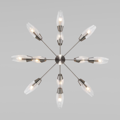 Потолочная люстра Eurosvet Thalia 60140/12 сатин-никель изображение в интернет-магазине Cramer Light фото 3