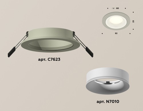 Встраиваемый светильник Ambrella Light Techno XC7623001 (C7623, N7010) изображение в интернет-магазине Cramer Light фото 2