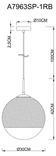 Подвесной светильник Arte Lamp Jupiter Copper A7963SP-1RB изображение в интернет-магазине Cramer Light фото 3