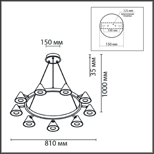 Подвесная люстра Lumion Lamina 8233/9 изображение в интернет-магазине Cramer Light фото 5