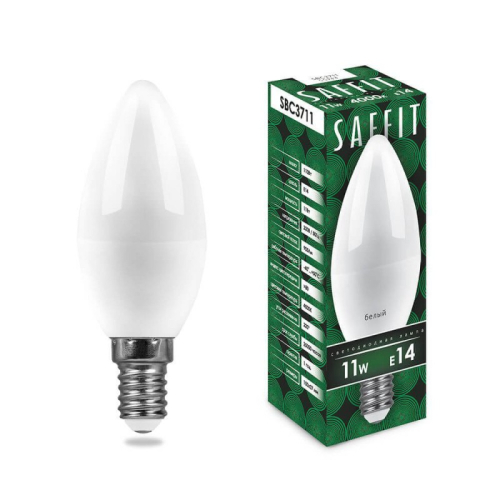 Лампа светодиодная Saffit SBC3711 Свеча E14 11W 4000K 55133 изображение в интернет-магазине Cramer Light