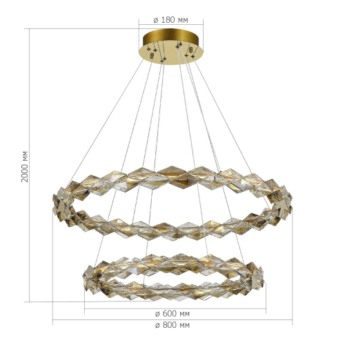 Подвесная люстра ST Luce Diamanta SL6009.203.02 изображение в интернет-магазине Cramer Light фото 4