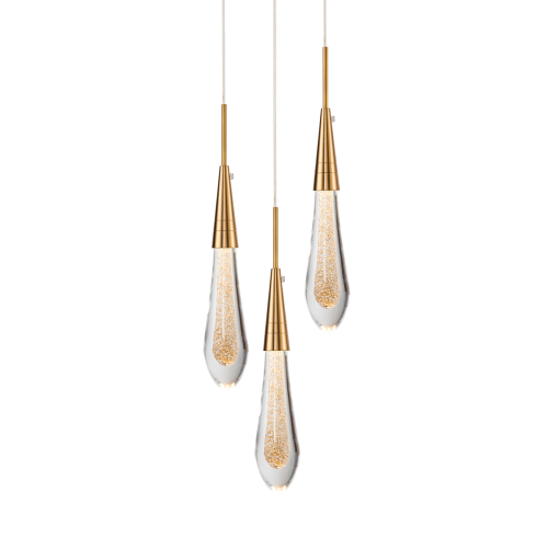 Подвесной светильник DeLight Collection Pour DZ1018P-3 brass изображение в интернет-магазине Cramer Light