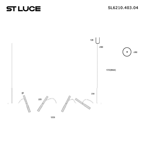 Подвесной светильник ST Luce Lilt SL6210.403.04 изображение в интернет-магазине Cramer Light фото 3