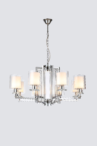 Подвесная люстра iLamp King RM6201-8 CR+CL изображение в интернет-магазине Cramer Light