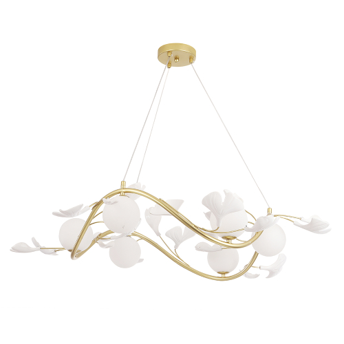 Подвесная люстра Crystal Lux COLIBRI SP6 GOLD изображение в интернет-магазине Cramer Light