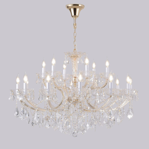 Подвесная люстра Crystal Lux CRISTELLE SP12+6 GOLD изображение в интернет-магазине Cramer Light фото 7