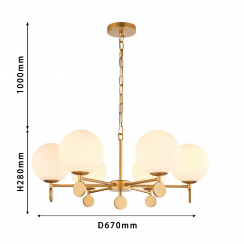 Подвесная люстра Favourite Absolute 2928-6P изображение в интернет-магазине Cramer Light фото 9