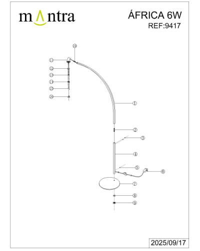 Торшер Mantra Africa 9417 изображение в интернет-магазине Cramer Light фото 9